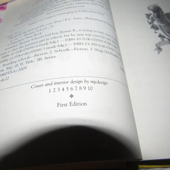 R.L. Stine ROTTEN SCHOOL Series: THE GOOD, THE BAD AND THE VERY SLIMY Hardcover - Picture 4 of 4